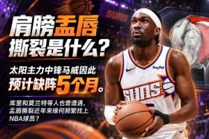 马威左肩手术预计休战5个月 库里莫兰特也曾中招 盂唇撕裂为何缠上NBA球员？