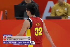 火力全开！中国男篮首节狂轰32-11领先巴林21分，全队19投12中