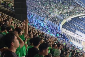 国安远征军对天津喊出哦“明年再见”，希望天津津门虎保级成功